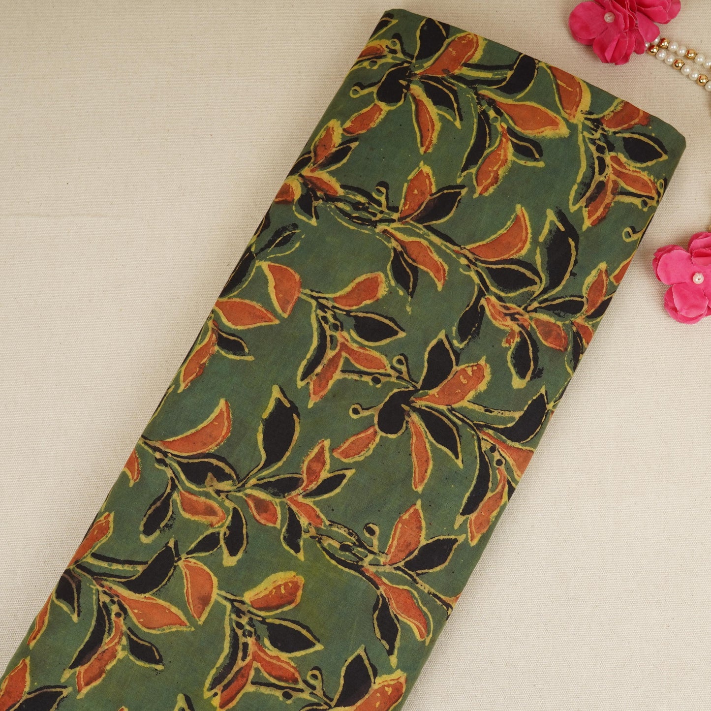 Green Batik Print Cotton Fabric NC-29639