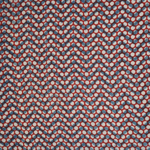 Blue with Multicolor Dabu Print Cotton Fabric NC-29666 - TradeUNO