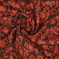 Brick Red with Multicolor Dabu Print Cotton Fabric NC-29659