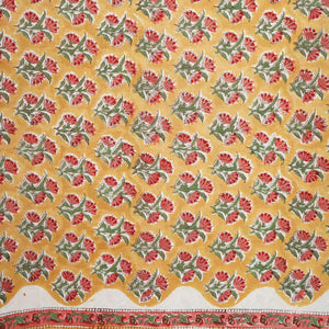 Yellow floral print Cotton Fabric AFI-29606 - TradeUNO