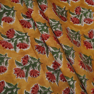 Yellow floral print Cotton Fabric AFI-29606 - TradeUNO