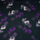 Black floral print Modal Silk Fabric MTFG-31080