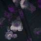 Black floral print Modal Silk Fabric MTFG-31080