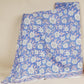 Sky Blue floral Print Muslin Fabric AFI-29539