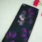 Black floral print Modal Silk Fabric MTFG-31080