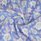 Sky Blue floral Print Muslin Fabric AFI-29539