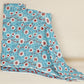 Sea Blue floral Print Muslin Fabric AFI-29537