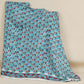Sea Blue floral Print Muslin Fabric AFI-29536