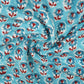 Sea Blue floral Print Muslin Fabric AFI-29536