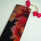 Black floral print Modal Satin Fabric MTFG-31089