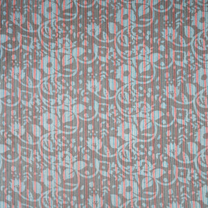 Brown Stripes Dabu Print Cotton Fabric AFI-29612 - TradeUNO