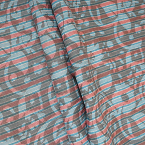 Brown Stripes Dabu Print Cotton Fabric AFI-29612 - TradeUNO