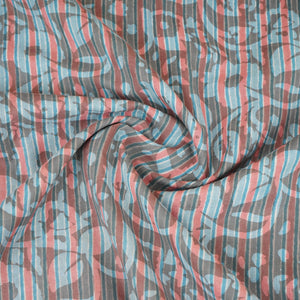 Brown Stripes Dabu Print Cotton Fabric AFI-29612 - TradeUNO