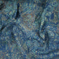 Blue Foil floral print Eri Cotton Fabric MTFG-31073