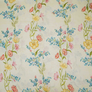Ivory floral print 40s Pure Linen Fabric VF-31326 - TradeUNO