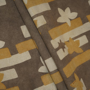 Grey Dabu Print Cotton Fabric NC-29648 - TradeUNO