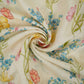 Ivory floral print 40s Pure Linen Fabric VF-31326
