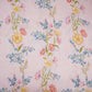 Baby Pink floral print 40s Pure Linen Fabric VF-31327