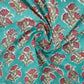Sea Green floral print Cotton Fabric AFI-29598