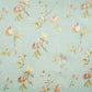 Sky Blue fine floral embroidery Mul Chanderi Fabric SNA-29631