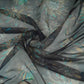 Charcoal Black floral print Organza Fabric MTFG-31105
