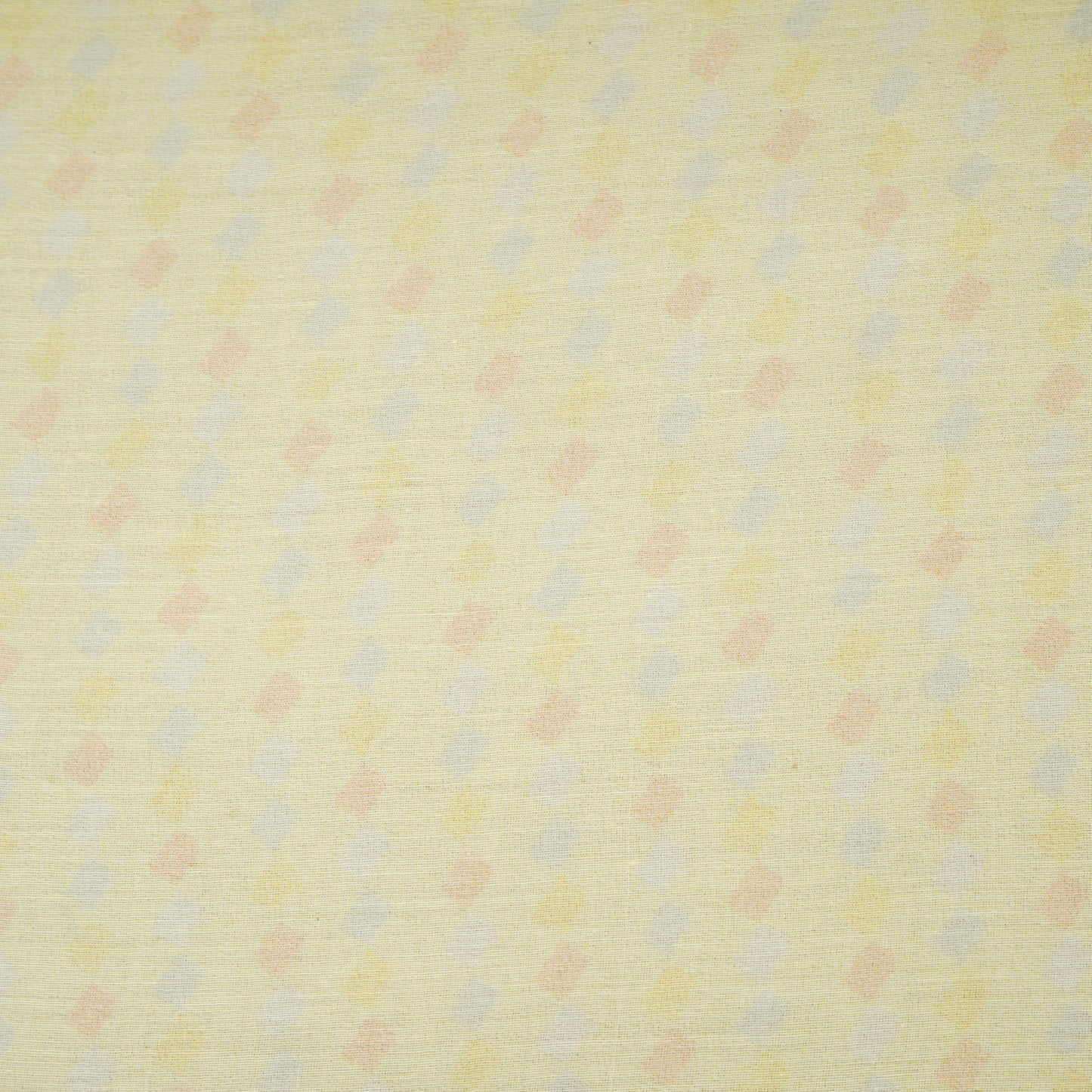 Yellow Geomatrical Print Mul Chanderi Fabric SNA-29628