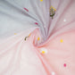 Blush Pink With Multicolor 4D Shaded Embroidery Mul Chanderi Fabric DC-30686