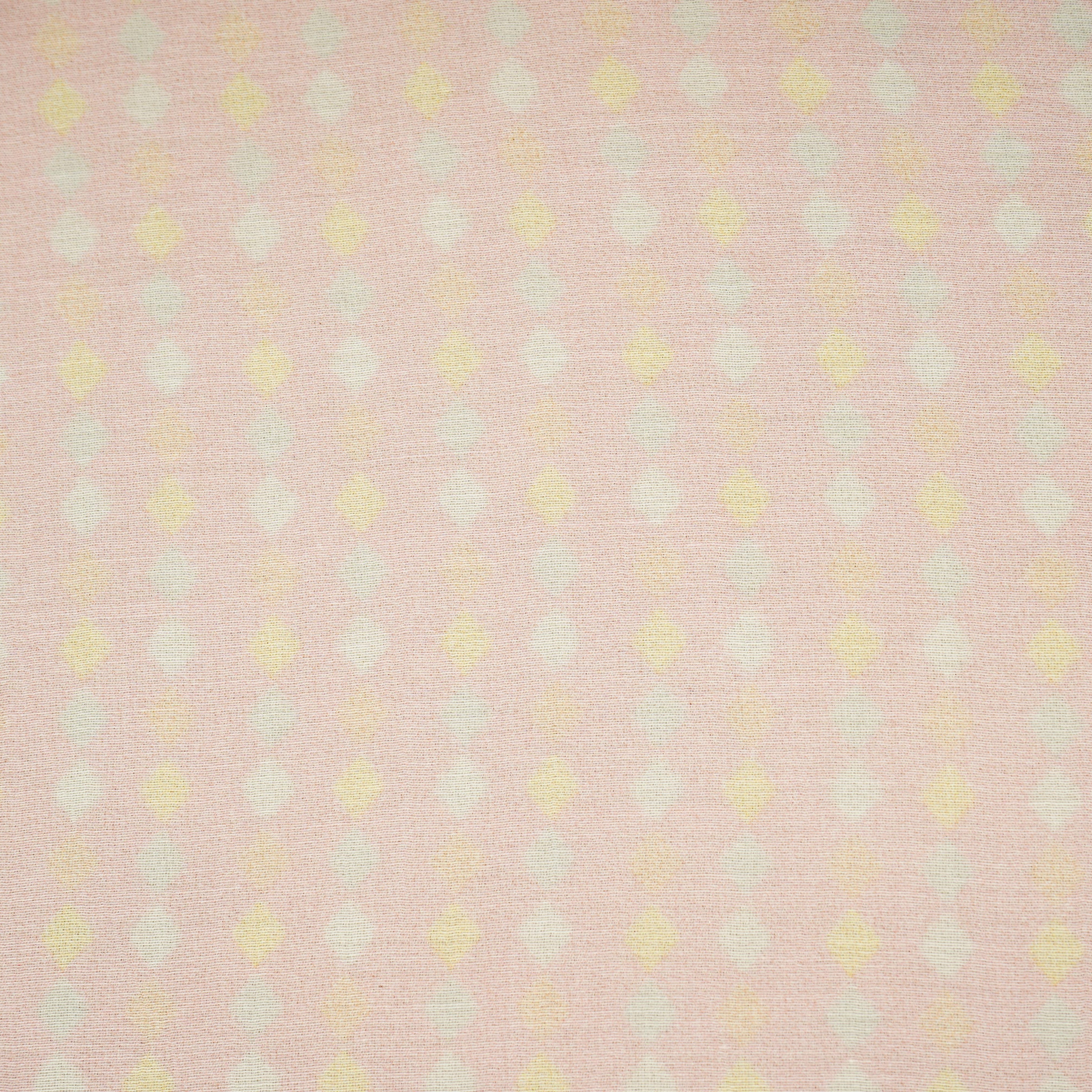 Pink Geomatrical Print Mul Chanderi Fabric SNA-29633 - TradeUNO
