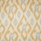 Peach Ikkat print mukaish work Mul Chanderi Fabric SNA-29627