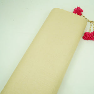 Cream Solid Pure Linen Fabric UT-31165 - TradeUNO