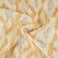Peach Ikkat print mukaish work Mul Chanderi Fabric SNA-29627