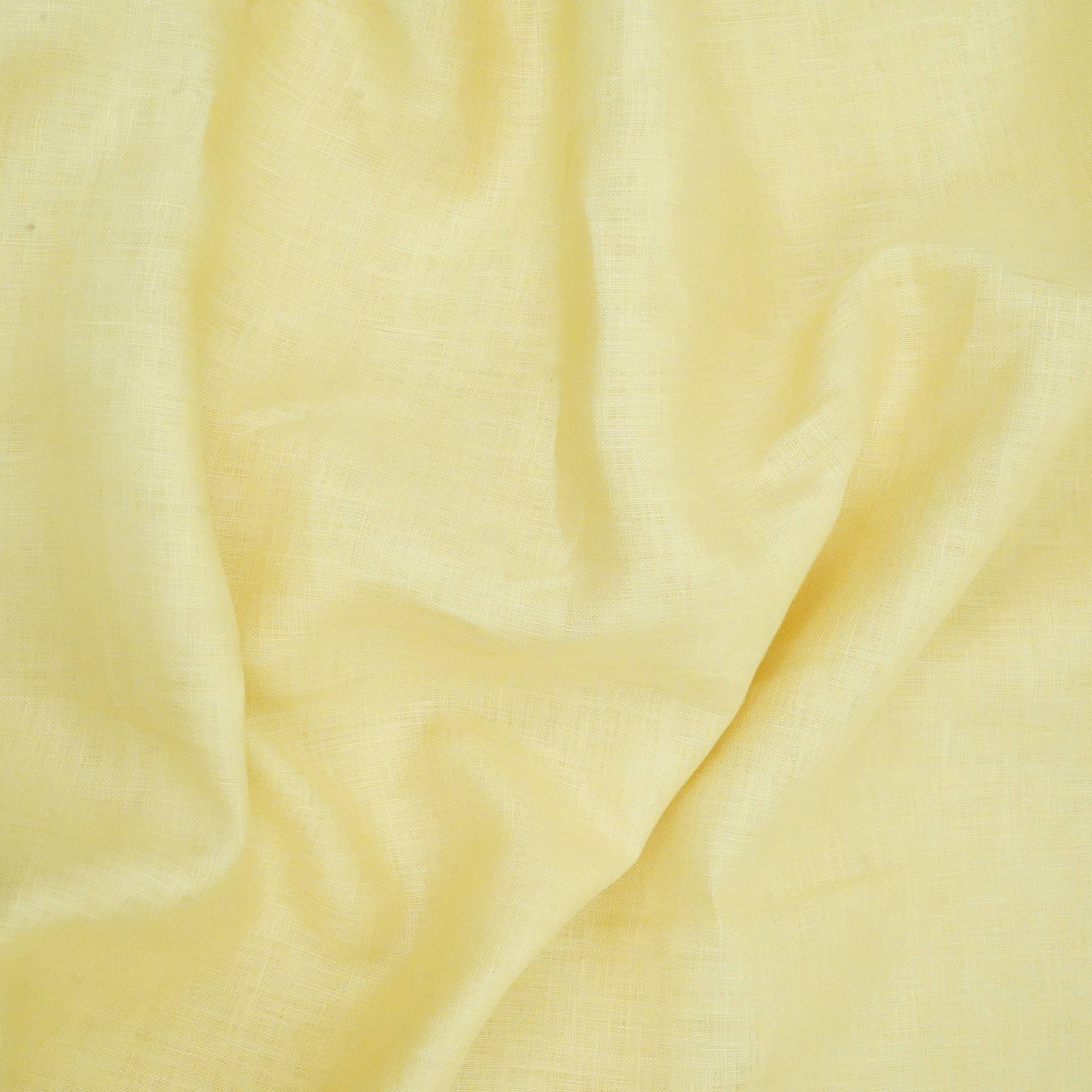 Cream Solid Pure Linen Fabric UT-31165 - TradeUNO