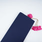 Navy Blue Solid Lizzy Bizzy Fabric RTL-31444 - TradeUNO