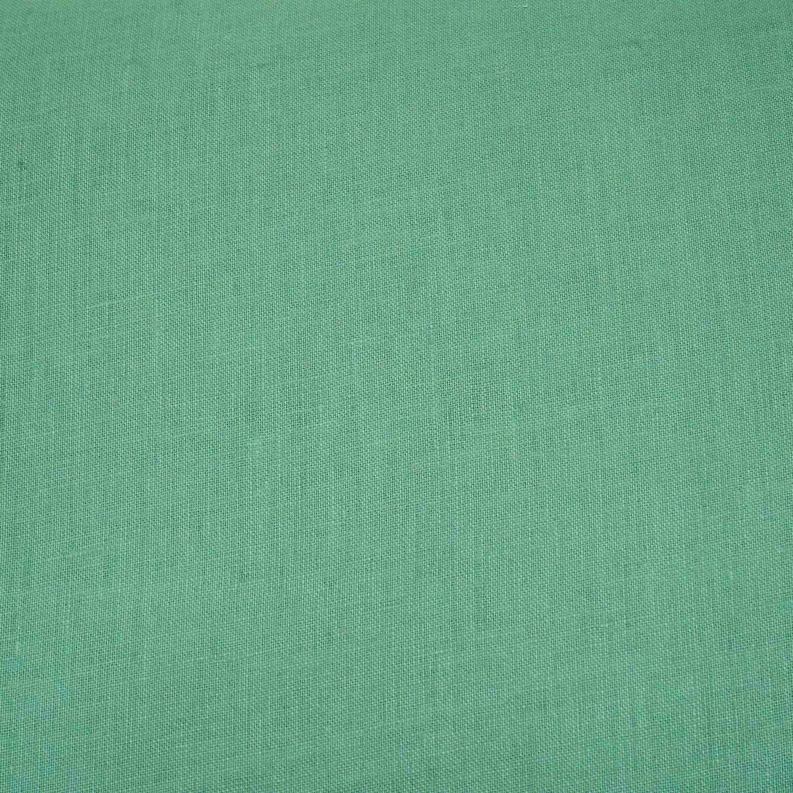 Teal Green Solid Pure Linen Fabric UT-31162 - TradeUNO