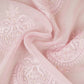 Baby Pink Chikankari motif embroidery Mul Chanderi Fabric SNA-29624