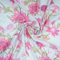 Light Grey Mughal Floral Print Muslin Fabric GTS-30948