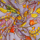 Lilac Kalamkari Print Pure 70gm Chanderi Fabric VF-30892