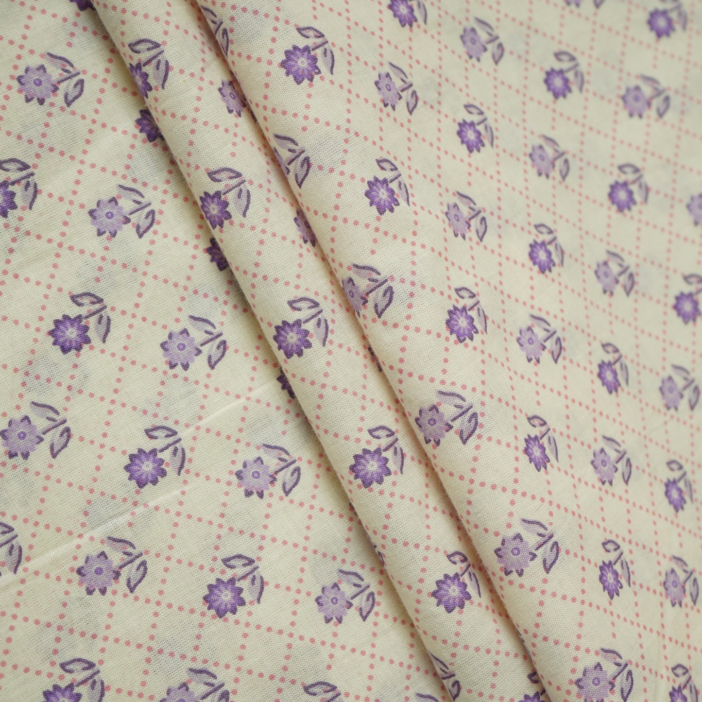 Off white floral Print Cotton Fabric AFI-29584