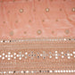 Golden Mirror thread cutdana embroidery Dyeable Kanjivaram Silk Fabric TF-31151