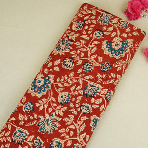 Red Floral print Cotton Fabric AFI-29601 - TradeUNO