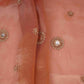 Golden Mirror thread cutdana embroidery Dyeable Kanjivaram Silk Fabric TF-31151
