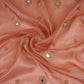 Golden Mirror thread cutdana embroidery Dyeable Kanjivaram Silk Fabric TF-31151