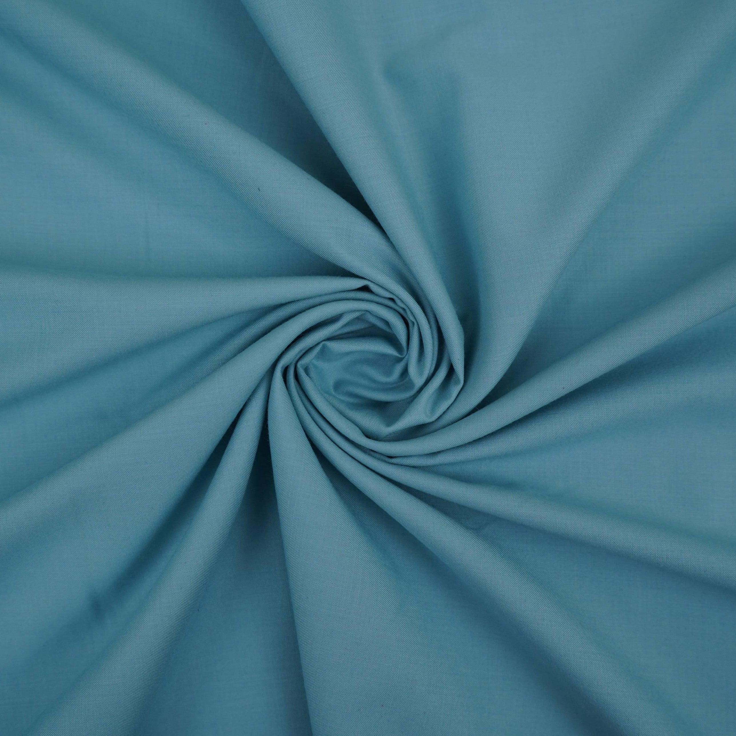 Aqua Blue Solid Lizzy Bizzy Fabric RTL-31445 - TradeUNO