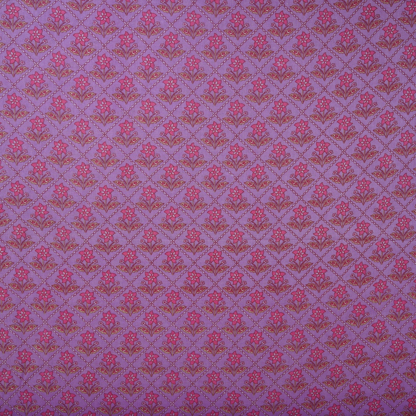 Pink Floral Print Cotton Fabric AFI-29531