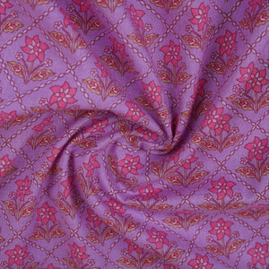 Pink Floral Print Cotton Fabric AFI-29531 - TradeUNO