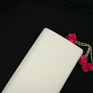 Off White Solid Lizzy Bizzy Fabric RTL-31449 - TradeUNO