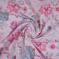 Baby Pink Floral Print Cotton Fabric AFI-29534
