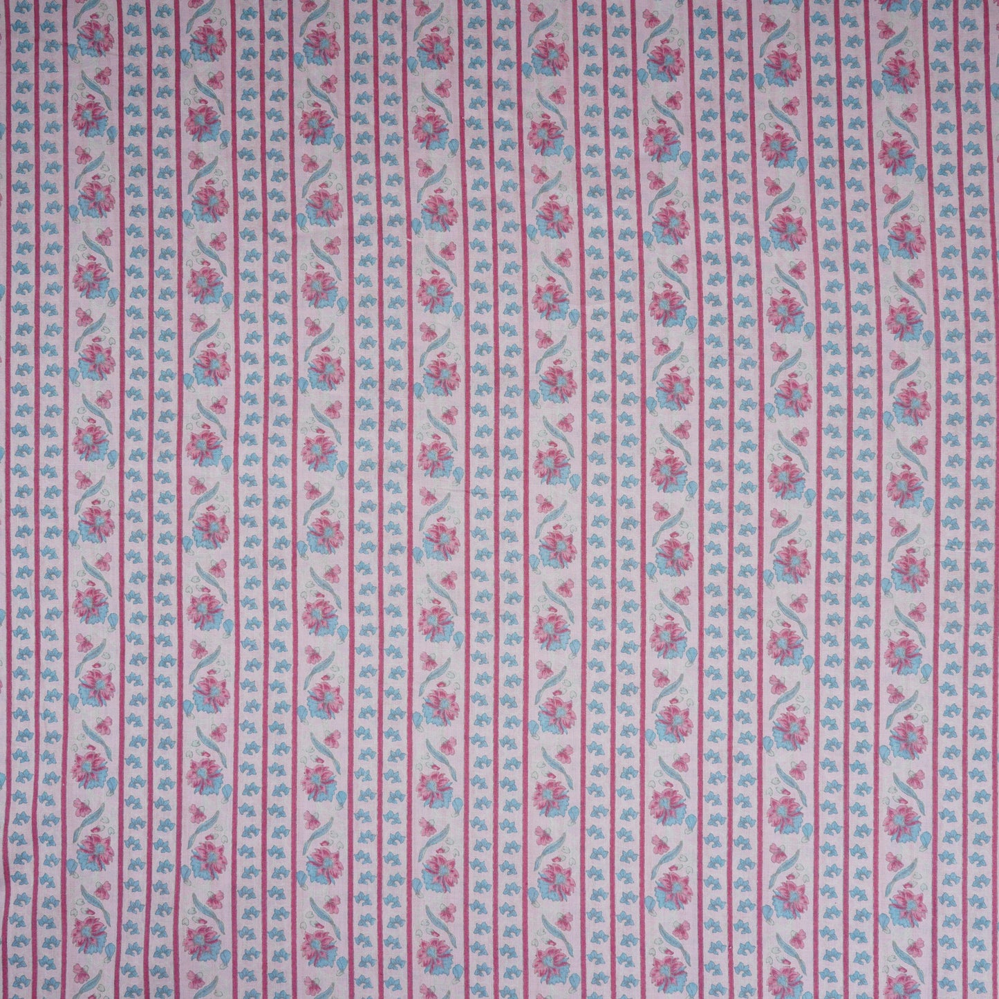 Baby Pink Stripes Print Cotton Fabric AFI-29533