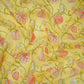 Yellow Chintz Floral Print Mul Chanderi Fabric GTS-30502