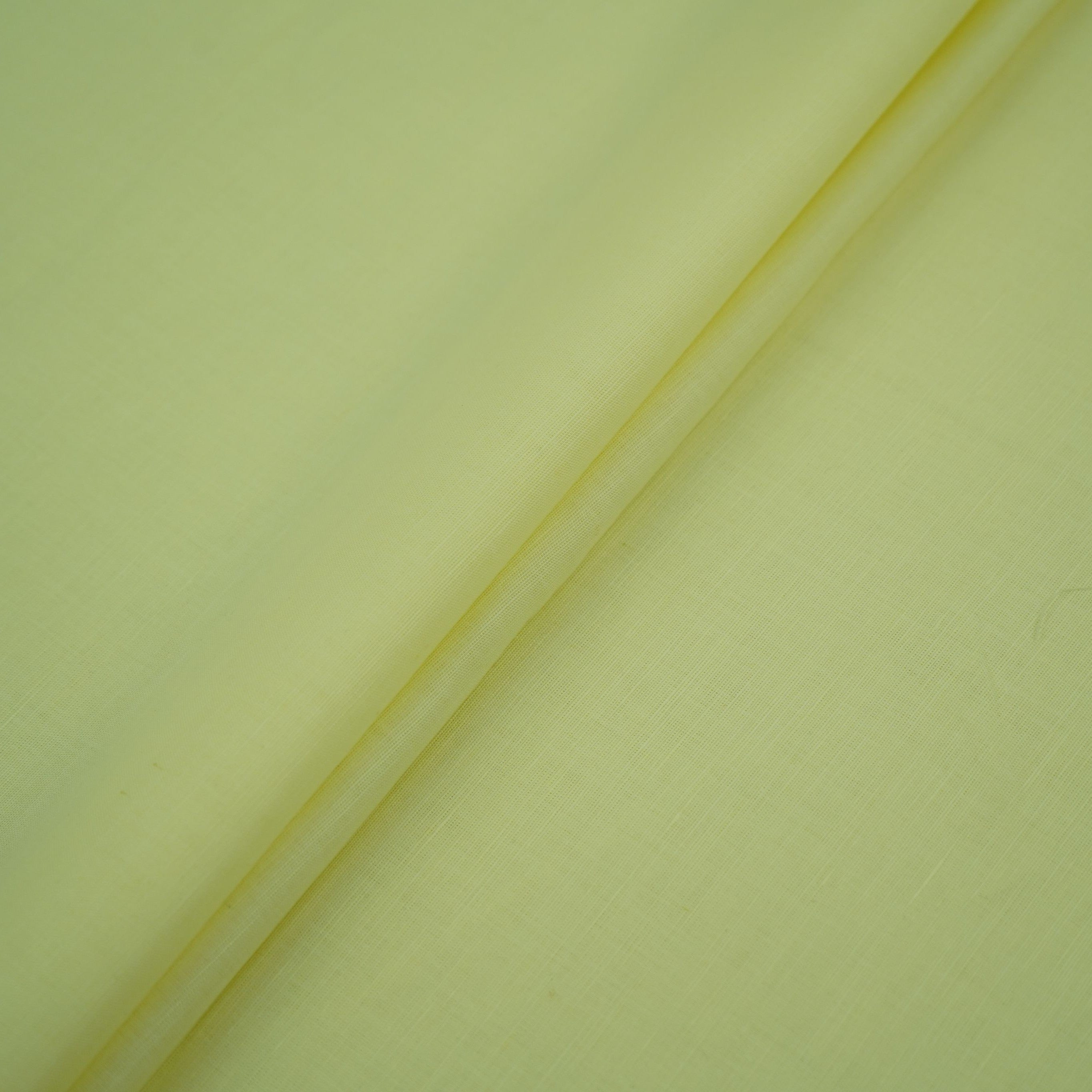 Lemon Yellow Solid Cotton Linen Fabric 40% Linen 60% Cotton MKT-31467 - TradeUNO